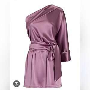 NONchalant Dax One Shoulder Dress in Mauve